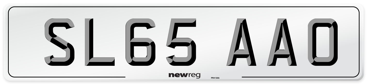 SL65 AAO Number Plate from New Reg